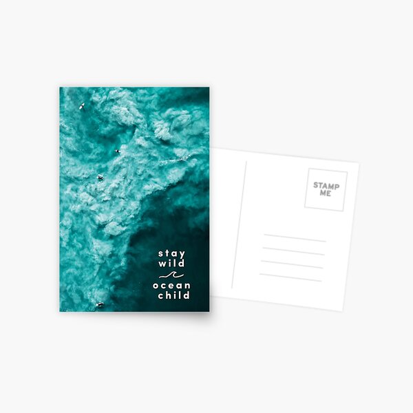 Stay Wild, Ocean Child | Surf Print Postkarte