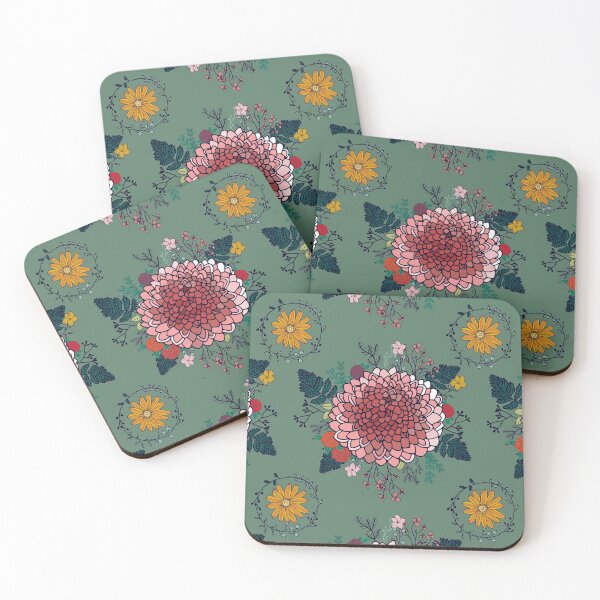 Item preview, "Autumn Floral Bouquet" floral repeat pattern designed and sold by Sandra Vincent.
