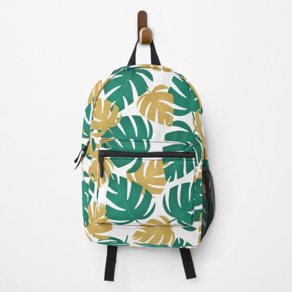 Vista previa del artículo con la obra «Hojas de Monstera verdes y amarillas sobre blanco.», diseñado y vendido por kwazykwafts.