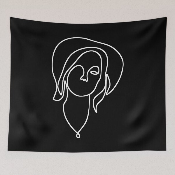 Item preview, Abstract Modern Feminine Line Drawing Portrait Graphic Black designed and sold by RLYGR8.