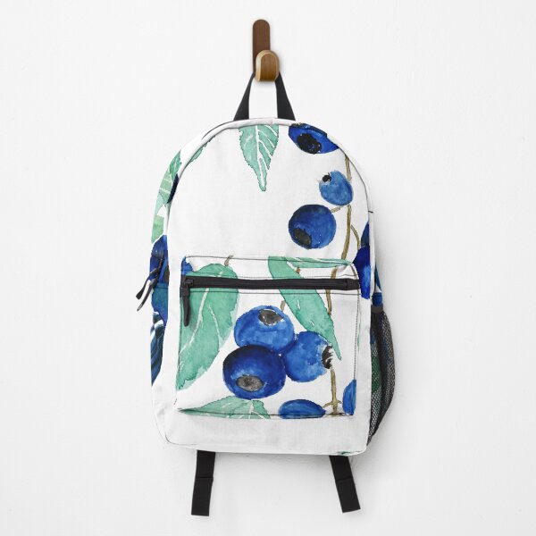 Artikelvorschau, handgemaltes Blaubeer- und blaues Kolibri-Aquarell entworfen und verkauft von ColorandColor.