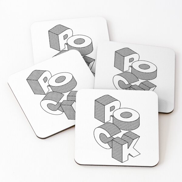 Item preview, ROCK Isometric Block Letters designed and sold by tiptoptees.