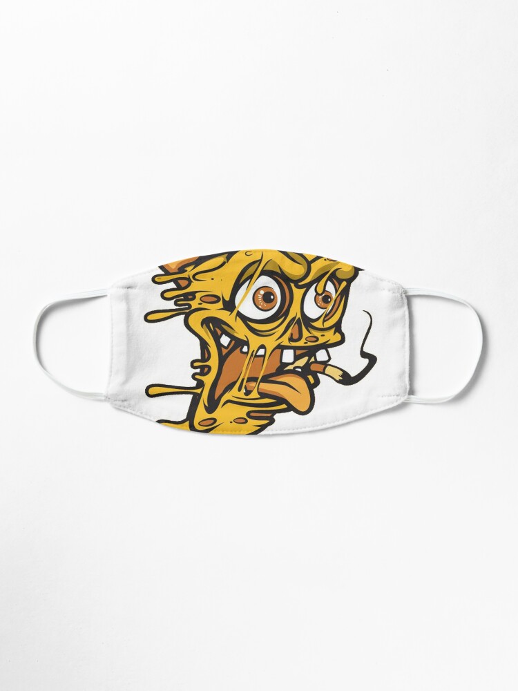 Smiley Pizza Face Mask By Anakana Redbubble