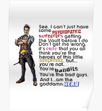 Handsome Jack - hero rant Poster