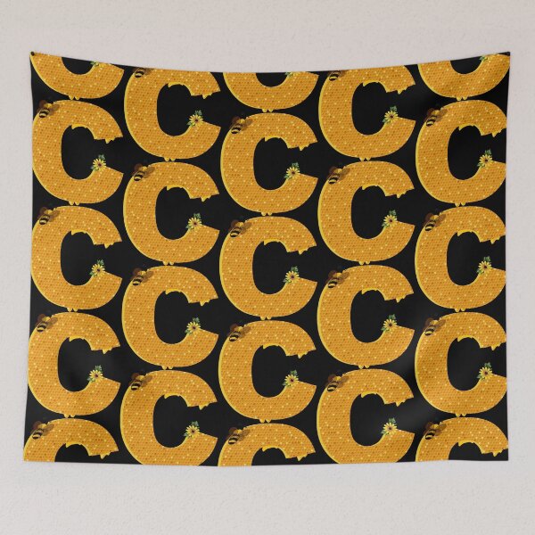Item preview, Alphabet C Honeycomb Bee designed and sold by Fas Designs.