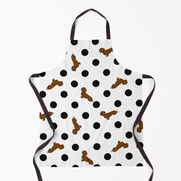Item preview, Polka Dogs - Brown Dachshund White designed and sold by PenelopeJaneArt.
