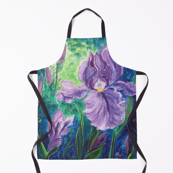 Item preview, Blooming Purple Iris in magic forest designed and sold by MindMirror.