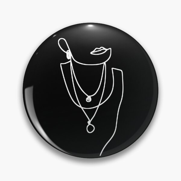Item preview, Abstract Feminine Layered Necklaces - Art Line Drawing Black designed and sold by RLYGR8.