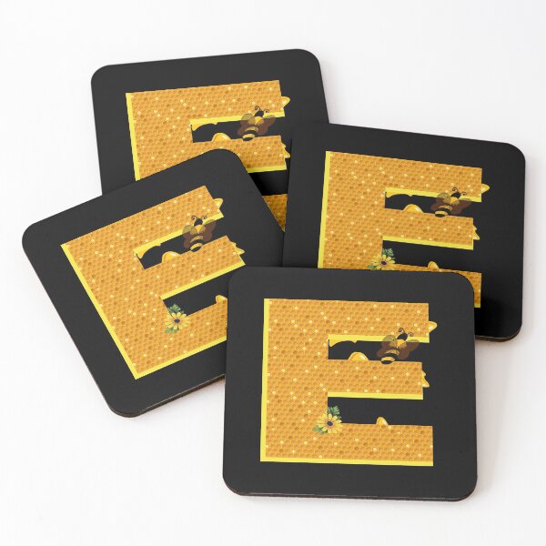 Item preview, Alphabet E Honeycomb Bee designed and sold by Fas Designs.