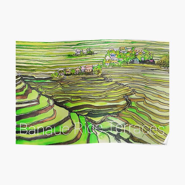 Banaue Rice Terraces Poster For Sale By Ronah42 Redbubble 8974