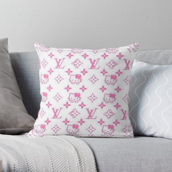 y2k Pink HelloLV Aesthetic Throw Pillow