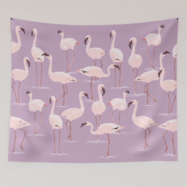 Item preview, Feeding Flamingos - Lavender designed and sold by AnthonyZed.