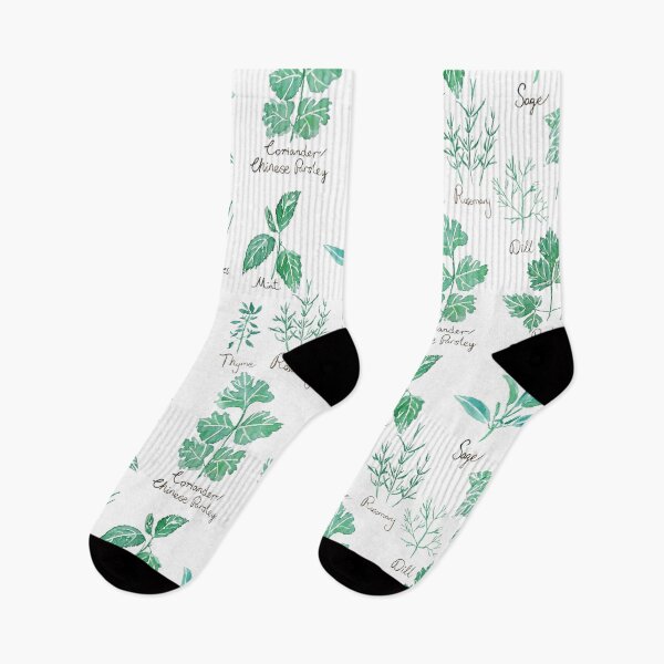 Item preview, green herbs leaves family watercolor  designed and sold by ColorandColor.