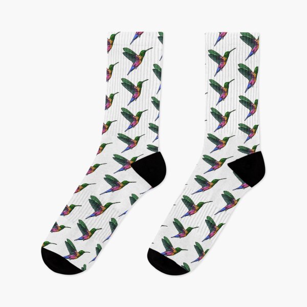 Item preview, Geometric Hummingbird - Colorful - Green Yellow Pink designed and sold by Geometricshow.