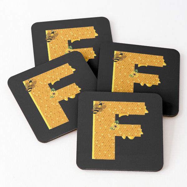 Item preview, Alphabet F Honeycomb Bee designed and sold by Fas Designs.