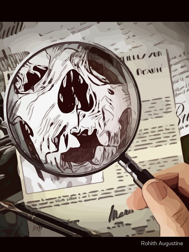 Thumbnail 4 of 4, iPhone Case, Detective Magnifying into Newspaper designed and sold by Rohith2001.