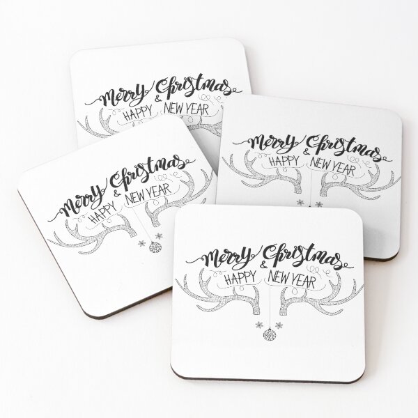 Item preview, Merry Christmas and happy new year lettering with a dear horn. designed and sold by hadkhanong.