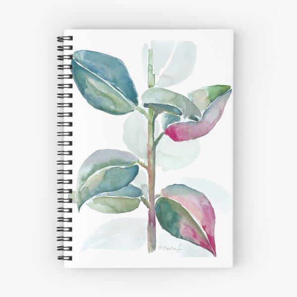 Item preview, Rubber plant, Ficus elastica Watercolour designed and sold by TheArtOfNata.