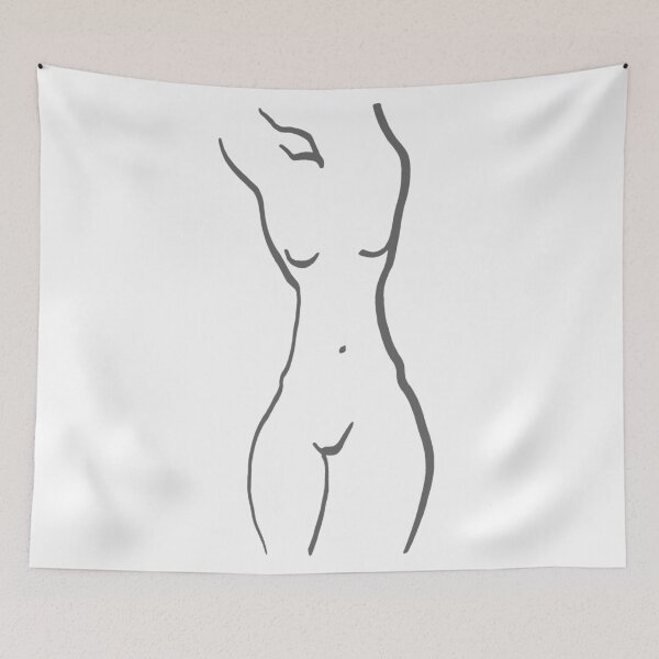 Item preview, Erotic Canvas, Nude sketch, Naked woman canvas, Female body art,Sensual bedroom art, Woman stick figure, Naked woman print, Art femme designed and sold by GalleryArtField.