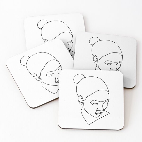 Item preview, Abstract Modern - Feminine Face Portrait - Art Line Drawing designed and sold by RLYGR8.