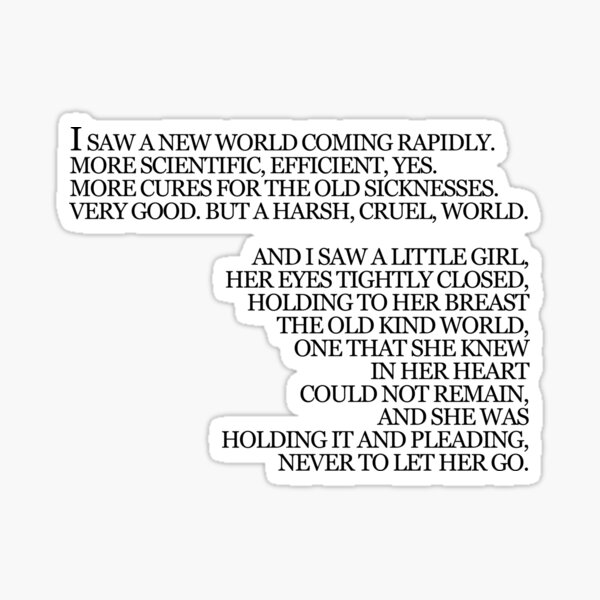 Never Let Me Go Book Quote Kazuo Ishiguro Sticker