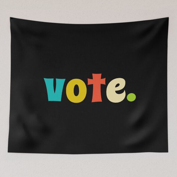 Item preview, VOTE Retro Face Mask Election designed and sold by MagicBoutique.