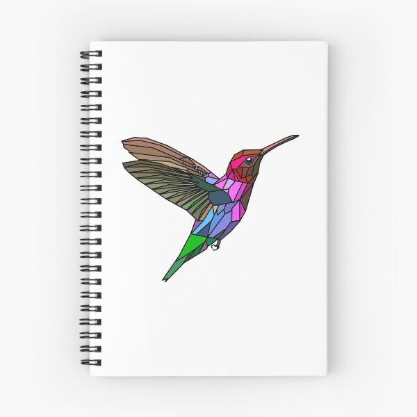 Aperçu de l'œuvre Colibri Géométrique - Coloré - Rouge Vert Bleu créée et vendue par Geometricshow.