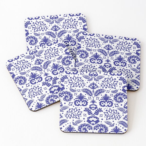 Item preview, Floral Tatar Blue Design designed and sold by Erikashop.