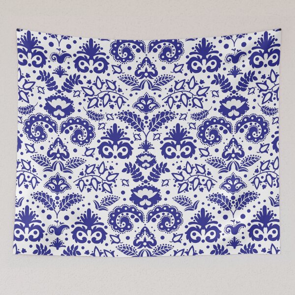 Item preview, Floral Tatar Blue Design designed and sold by Erikashop.