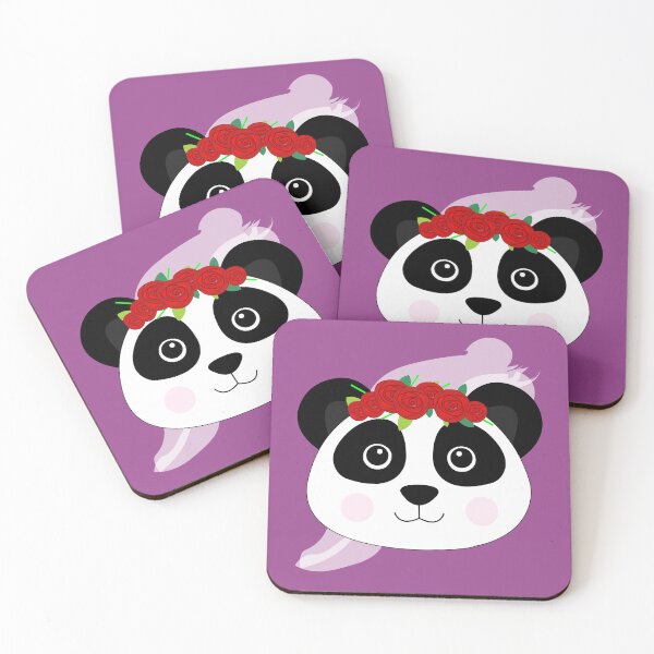 Item preview, Cute female baby panda  with red flowers crown  designed and sold by SGS-.
