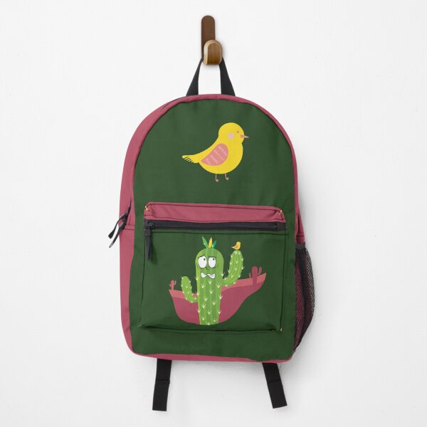 Item preview, Cartoon cactus with a yellow bird designed and sold by Cat N' Doodles.