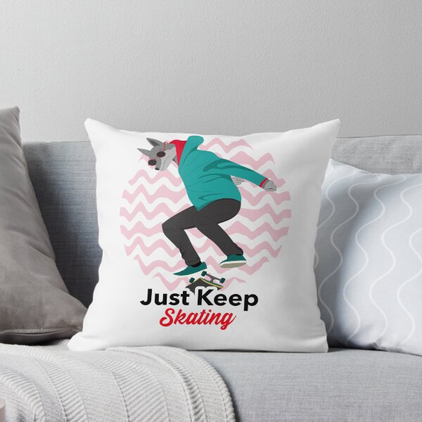Item preview, Just Keep Skating Skateboarding Wolf  designed and sold by jacks-tees.