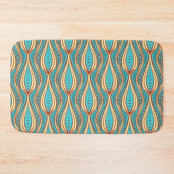Item preview, Blue vertical pattern with leaves designed and sold by Erikashop.