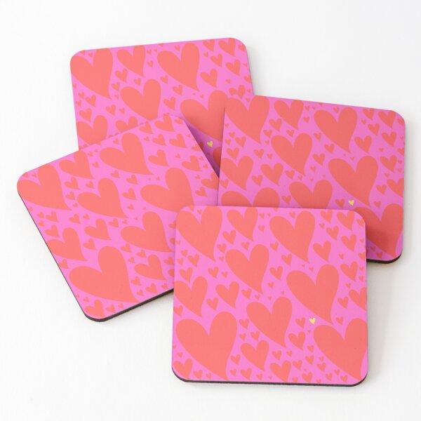 Item preview, POP Hearts - Red & pink with surprise yellow heart.  designed and sold by Topical Popical.