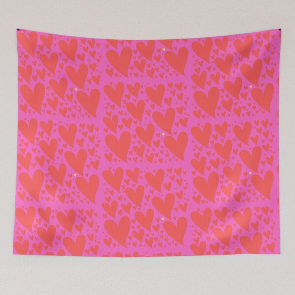 Item preview, POP Hearts - Red & pink with surprise yellow heart.  designed and sold by Topical Popical.