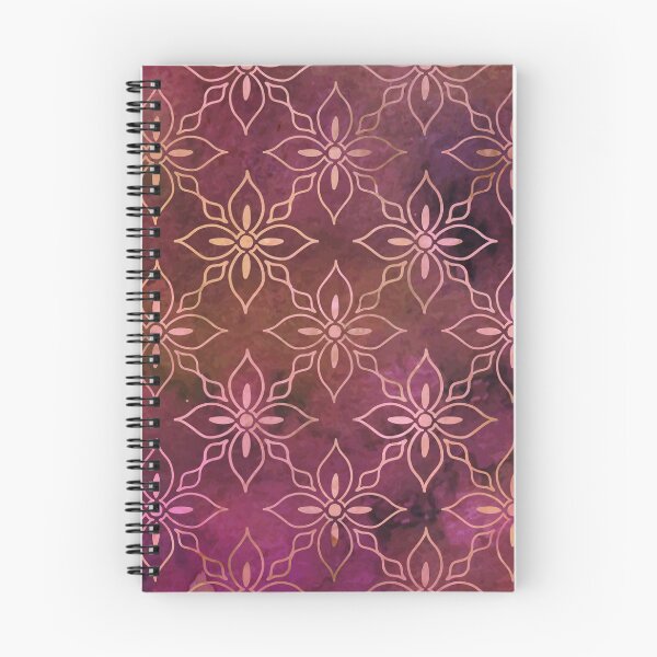 Artikelvorschau, Pflaumenrotes Aquarell-Batik-Muster-Blumenbindungsfarbstoff entworfen und verkauft von Carla Perry.