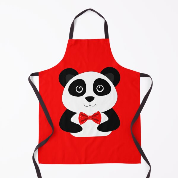 Item preview, Funny baby panda wearing dotted red bow tie designed and sold by SGS-.