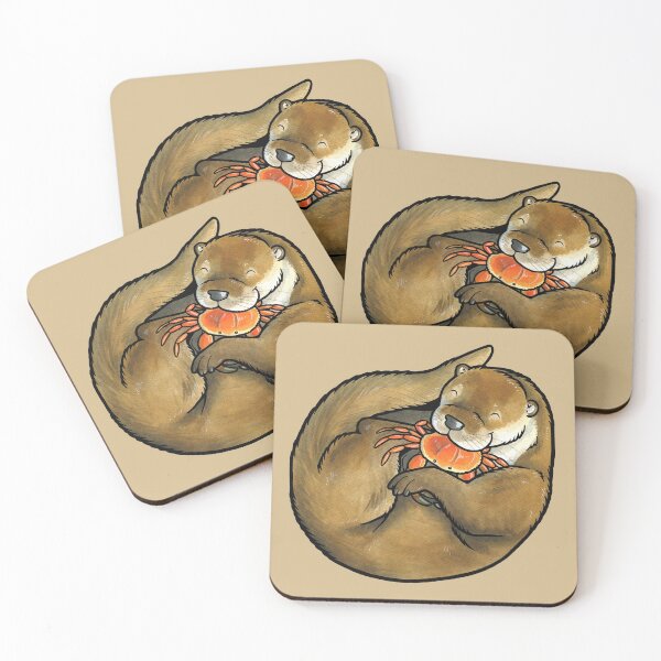 Item preview, European or river otter designed and sold by animalartbyjess.