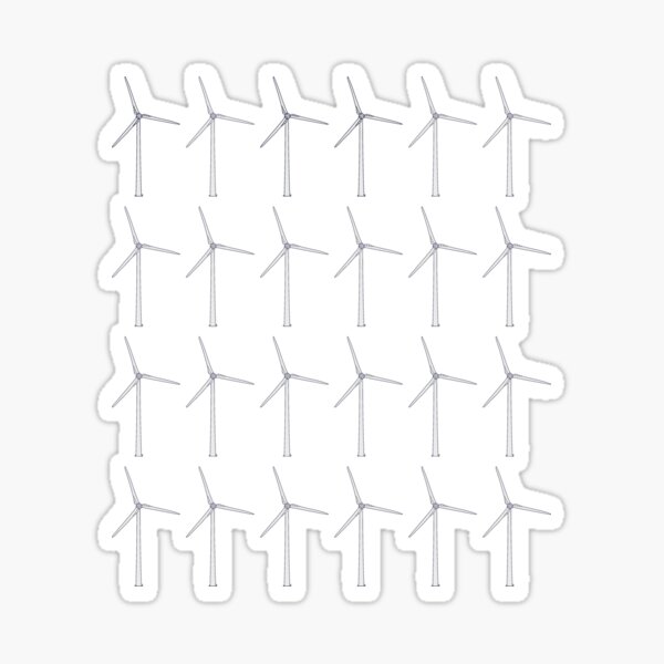 Wind Power - Wind Farm - Mechanical Power Sticker