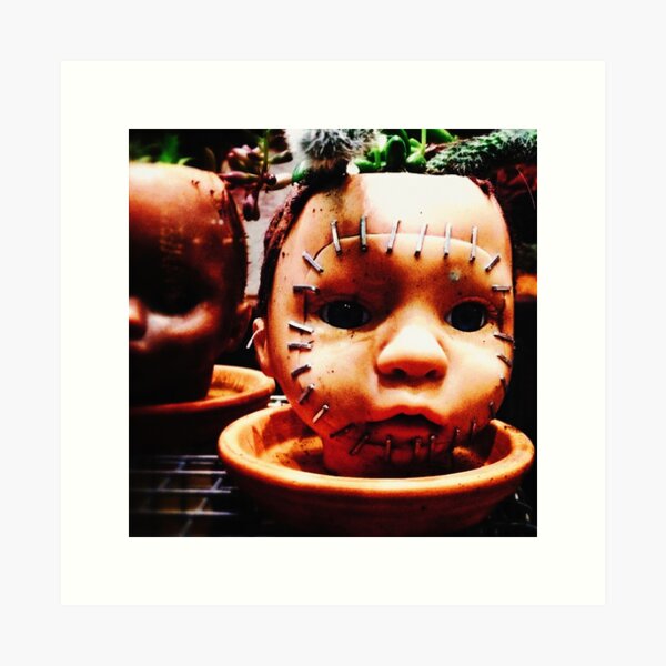 baby doll head creepy | Art Print