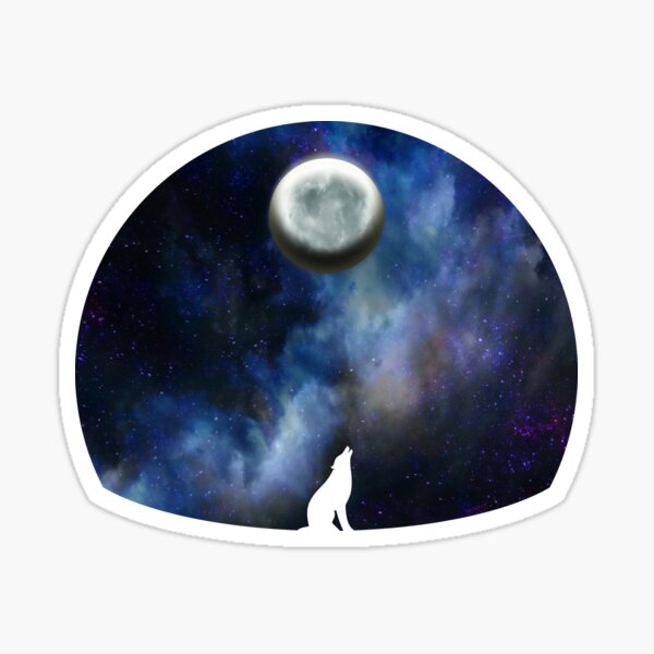 Le Loup et la Lune Sticker