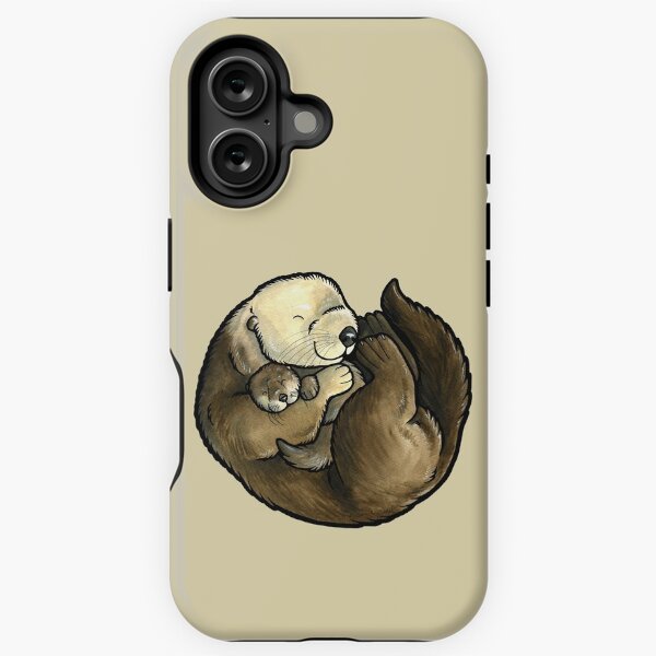 Artikel-Vorschau von Seeotter und Baby, designt und verkauft von animalartbyjess.