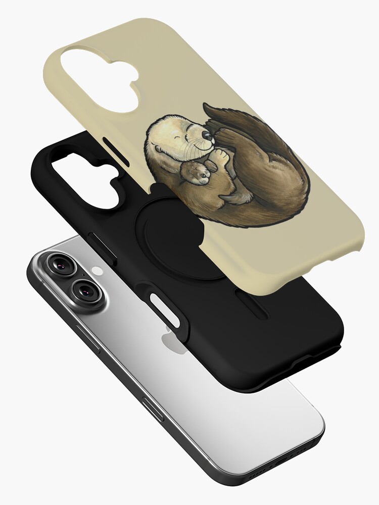Thumbnail 2 von 4, iPhone-Hülle, Seeotter und Baby designt und verkauft von animalartbyjess.