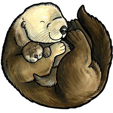 Vorschaubild zum Design Seeotter und Baby von animalartbyjess