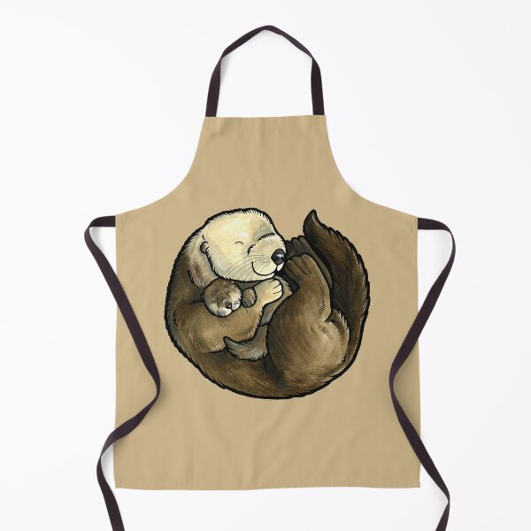 Item preview, Sea otter and baby designed and sold by animalartbyjess.