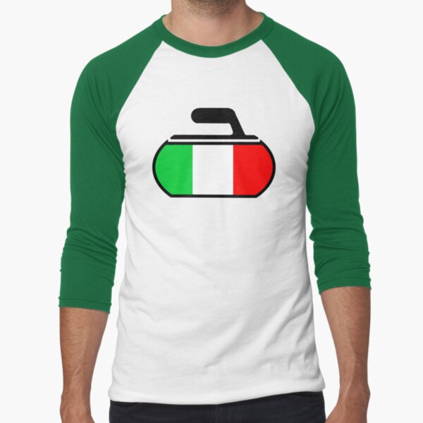 Italy Curling Baseball ¾ Sleeve T-Shirt