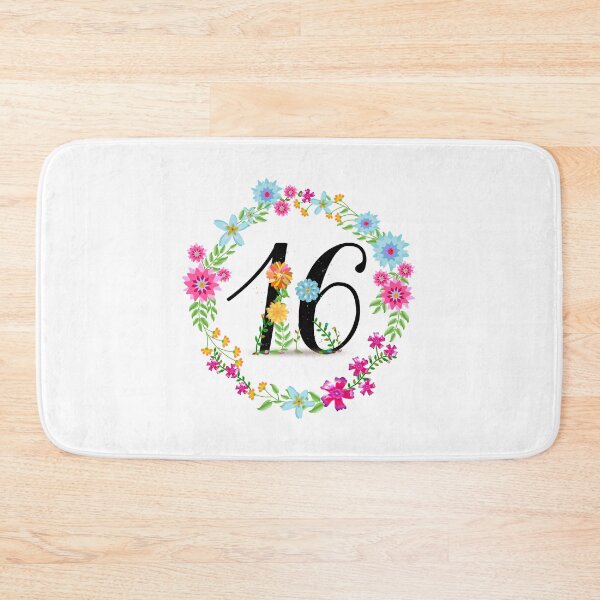 Item preview, Floral Number 16 Sixteen designed and sold by BleuSky.