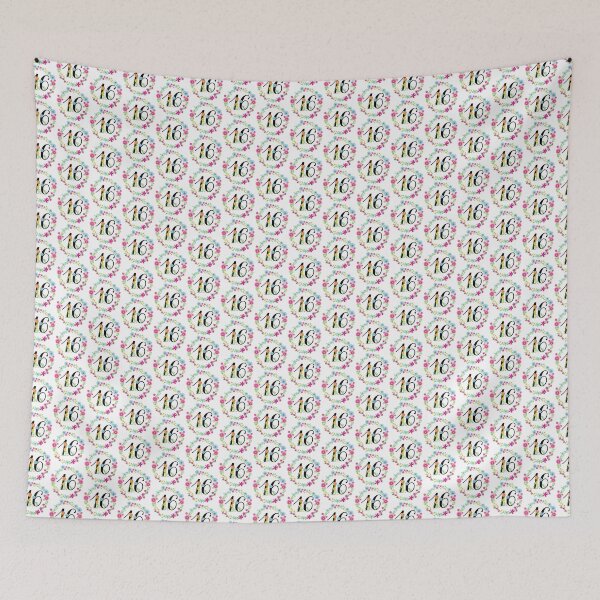 Item preview, Floral Number 16 Sixteen designed and sold by BleuSky.