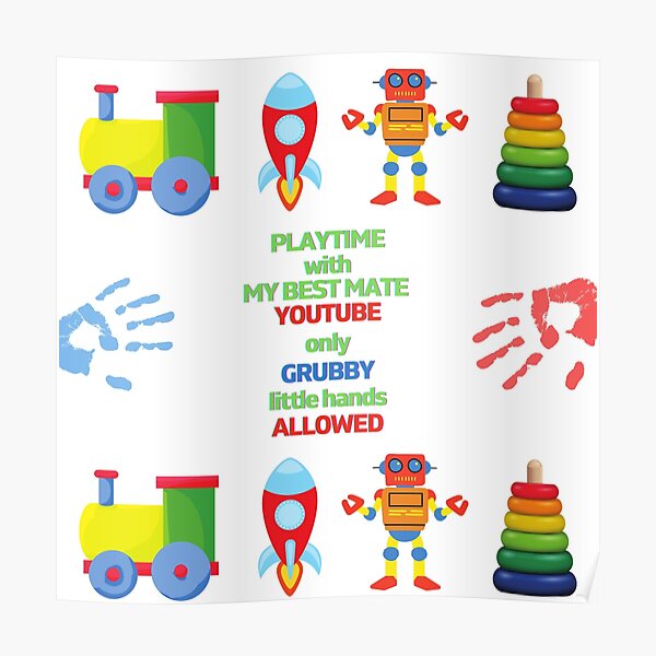Kids Youtube Posters Redbubble - a gear code roblox rainbow carpet youtube