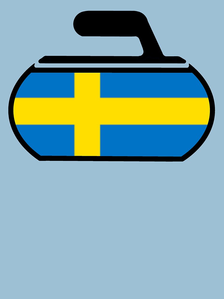 Thumbnail 7 of 7, Essential T-Shirt, Sweden Curling designed and sold by the-splinters.